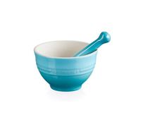 Le Creuset Mortaio con pestello in gres vetrificato, diameter 11.5 cm, Blu Caribe, 81209301700003