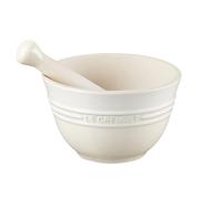 Le Creuset Mortaio con pestello in gres vetrificato, diameter 11.5 cm, Meringue, 81209307160003