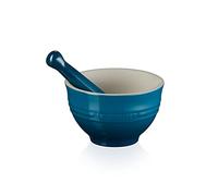 Le Creuset Mortaio e Pestello, Diametro 11.5 cm, 360 g, 300 ml, Gres Vetrificato, Deep Teal