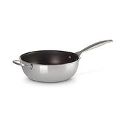 Le Creuset Padella "Dello Chef" con maniglia e coperchio in acciaio inox, interno antiaderente, diameter 24 cm, 96601424001700