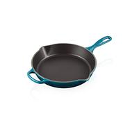 Le Creuset Padella doppio becco profonda Evolution in ghisa vetrificata, Cast Iron, 26 cm, Deep Teal, 20187266420422