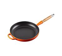 Le Creuset Padella Evolution con manico in legno in ghisa vetrificata, diameter 28 cm, Arancio, 20258280900422