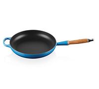 LE CREUSET Padella Evolution con manico in legno in ghisa vetrificata, diameter 28 cm, Azzurro, 20258282200422