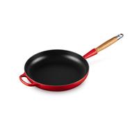 Le Creuset Padella Evolution con manico in legno in ghisa vetrificata, diameter 28 cm, Ciliegia, 20258280600422