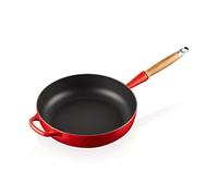 Le Creuset Padella Evolution con manico in legno in ghisa vetrificata, diameter 28 cm, Ciliegia, 20259280600422