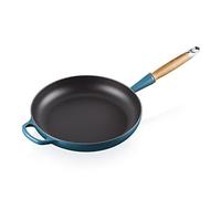 Le Creuset Padella Evolution con manico in legno in ghisa vetrificata, diameter 28 cm, Deep Teal, 20258286420422