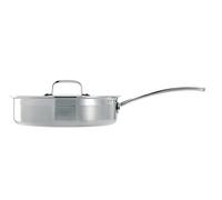 Le Creuset Padella Sauté con coperchio in acciaio inox, diameter 24 cm, Compatibile con Tutte le Fonti di Calore (Induzione e Forno Inclusi), Argneto, 96202124001000