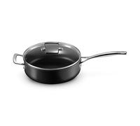 Le Creuset Padella Sauté con coperchio verto in alluminio antiaderente, diameter 26 cm, per per tutte le fonti di calore, induzione incluso, Nero, 51110260010302