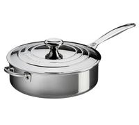 Le Creuset Padella sauté Evolution in Acciaio inox con Coperchio, Ø 24 cm, Struttura a 3 strati