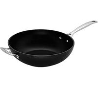 Le Creuset Padella Wok Ø 26 cm, PFOA Free, per Tutte Le Fonti di Calore, Induzione Inclusa, Alluminio Antiaderente, Nero