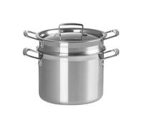 Le Creuset Casseruola alta Classic con coperchio e scolapasta in acciaio inox, diameter 20 cm, Volume 6.0L, Compatibile con Tutte Le Fonti di Calore (Induzione Inclusa), 96200520001000