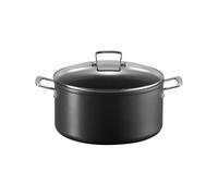 Le Creuset Pentola in alluminio antiaderente con coperchio vetro, diameter 28 cm, per per tutte le fonti di calore, induzione incluso, Nero, 51102280010502