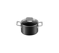 Le Creuset Pentola in Alluminio Antiaderente con Coperchio, Diameter 18 cm, Per per tutte le fonti di calore, induzione incluso, Nero, 51102180010502