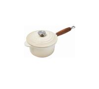 LE CREUSET Pentola per salse con manico in legno 18 cm/1,8 l Meringue crema