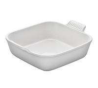 Le Creuset - Piatto quadrato in gres porcellanato, 3 qt, colore: Bianco