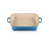 LE CREUSET Pirofila Evolution in Ghisa, 33 cm, Rettangolare, Adatta a Tutte Le Fonti di Calore Inclusi Induzione, Volume: 4,9 l, 3,85 kg, Blu Marsiglia