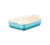 Le Creuset Pirofila rettangolare Tradition in gres vetrificato, 32 cm, 4 L, Blu Caribe, 71102321700001