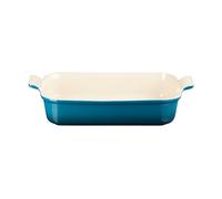 Le Creuset Pirofila rettangolare Tradition in gres vetrificato, 32 cm, 4 L, Deep Teal, 71102326420001