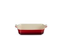 Le Creuset Pirofila rettangolare Tradition in gres vetrificato, 32 cm, 4 L, Rosso (Ciliegia), 71102320600001