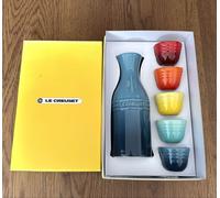 Le Creuset SAKE Set Tokkuri Ochoko Rainbow Blue bottiglia tazze giapponesi