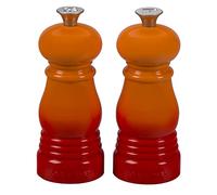 Le Creuset Set 2 Mini Macina Sale e Pepe, Plastica ABS, Rispettivamente 5 x 5 x 12.1 cm, Macina in Ceramica, Arancione, 96002500090000