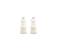 Le Creuset Set 2 Mini Macina Sale e Pepe, Plastica ABS, Rispettivamente 5 x 5 x 12.1 cm, Macina in Ceramica, Bianco (Meringue), 44900117160000