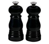 Le Creuset Set 2 Mini Macina Sale e Pepe, Plastica ABS, Rispettivamente 5 x 5 x 12.1 cm, Macina in Ceramica, Nero, 96002500140000