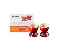 Le Creuset Set 2 porta uovo in gres vetrificato, 0.04 L, Ciliegia