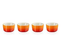 Le Creuset Set 4 mini ramequin in gres vetrificato, 0.1 L, Arancio, 79109100900000
