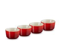 Le Creuset Set 4 mini ramequin in gres vetrificato, 0.1 L, Ciliegia, 79109100600000