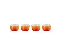 Le Creuset Set 4 Ramequin Gres 8 Cm Arancio
