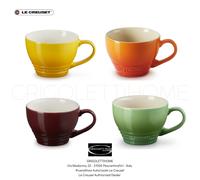 Le Creuset - Set 4 Tazze Mix Colazione Mug Giant Gres Vetrificato 400 ml