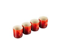 Le Creuset Set 4 tazze Mug London in gres vetrificato, 350 ml, Ciliegia, 79113350600000