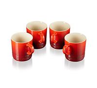 Le Creuset Set 4 tazze Mug London in gres vetrificato, 350 ml, Ciliegia, 79113350600000