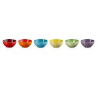 Le Creuset Set 6 ciotole snack colori assortiti in gres vetrificato, 330 ml, diameter 12 cm, 79349338359030