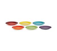 Le Creuset Set 6 piatti frutta in gres vetrificato, diameter 22 cm, Arcobaleno, 79285228359006