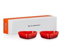 Le Creuset Set di 2 pirottini a forma di cuore in ceramica, 350 ml ciascuno, ciliegia, 79082300600000
