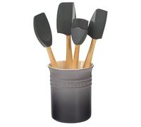 Le Creuset Set di utensili in silicone Craft Series con pentola in gres, ostrica, 5 pezzi