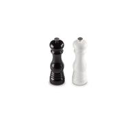 Le Creuset Set Macina Sale e Pepe, Grande, Plastica ABS, Rispettivamente 6 x 6 x 20.8 cm, Macina in Ceramica, Nero,Bianco, 96002100169100
