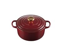 Le Creuset Signature 2117724944441 - Casseruola rotonda in ghisa smaltata, 24 cm, 4,2 litri, colore: granato