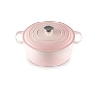 Le Creuset Signature 21177287774430 - Casseruola rotonda in ghisa con coperchio, Ø 28 cm, adatta a tutti i piani cottura e a induzione, capacità 6,7 l, 6,125 kg, colore: Rosa