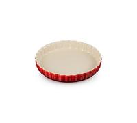 Le Creuset Tortiera Tradition rotonda in gres vetrificato, Diametro 24 cm, 1.12 kg, Ciliegia, 71120240600001