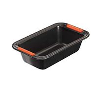 Le Creuset Stampo per Plumcake, Rettangolare, 23.5 x 13.5 cm, Resistente alle Sostanze Acide, Finitura in Acciaio al Carbonio, Antracite,Arancio, 94100329000000