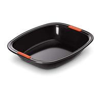 Le Creuset Stampo Rettangolare Antiaderente, Resistente alle Sostanze Acide, Finitura in Acciaio al Carbonio, Antracite,Arancione, 39x33x7 cm, 94100539000000
