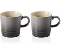 LE CREUSET Tazza Espresso London in gres vetrificato, 100 ml, Flint, 70305104440099 (Confezione da 2)