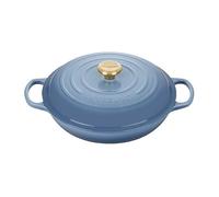 Le Creuset Signature 21180304344441 - Casseruola bassa in ghisa smaltata, con coperchio, 30 cm, 3,2 litri, modello Chambray