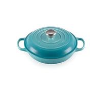 Le Creuset Tegame basso Evolution in ghisa vetrificata, Rotondo, diameter 26 cm, Blu Caribe, 21180261702430