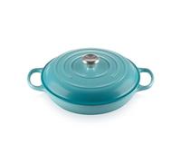 Le Creuset Tegame basso Evolution in ghisa vetrificata, Rotondo, diameter 30 cm, 3.2 l, Blu Caribe, 21180301702430