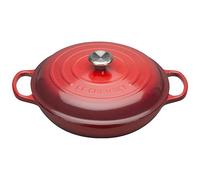 LE CREUSET - Tegame Basso Tondo in Ghisa Diametro 30 cm Colore Rosso Ciliegia