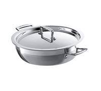 Le Creuset Tegame Multistrato con Coperchio, diameter 30 cm, Acciaio Inox, Compatibile con Tutte le Fonti di Calore, 96202830001000